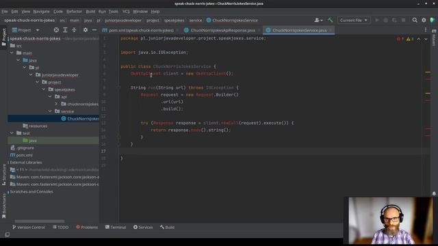 Nieszablonowy projekt Java do portfolio, zewnętrzne API Java Sound Speak Chuck Norris Jokes; TRAILE смотреть онлайн