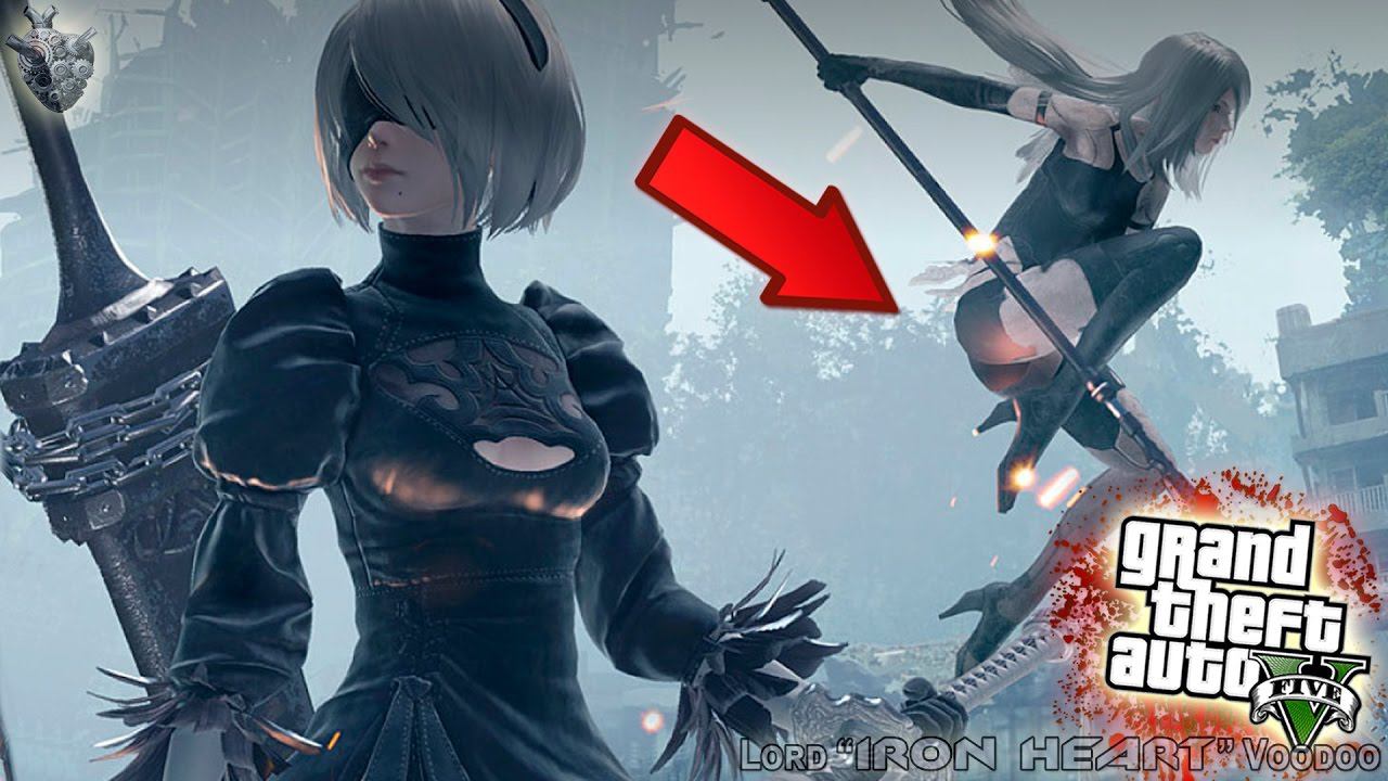 GTA V! SEXY GIRLS НАРКОМАНКИ ИЗ ИГРЫ NIER AUTOMATA В ГТА 5! ВИДЕО ОБЗОР МОДОВ GTA [ГТА 5 МОДЫ] #220 смотреть онлайн