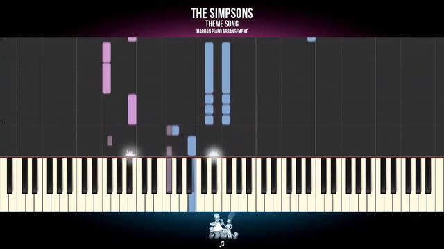How To Play: The Simpsons - Theme Song | Piano Tutorial смотреть онлайн