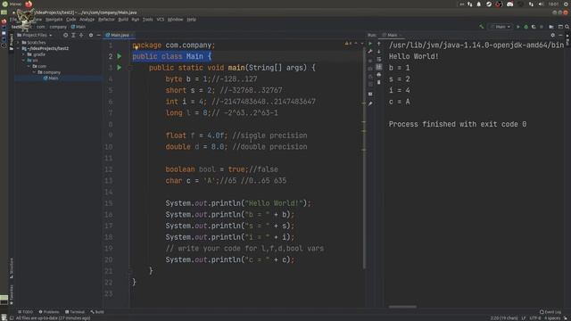Структура java программы и примитивные типы данных. Уроки Java #3 смотреть онлайн