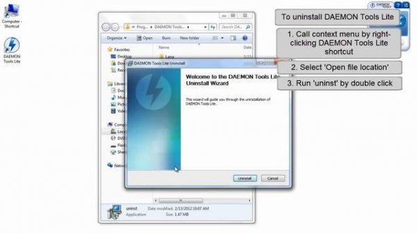 DAEMON Tools Lite: how to uninstall