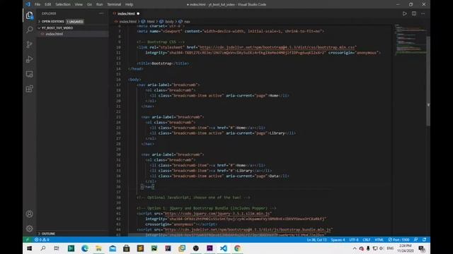 Bootstrap Tutorial_4(Breadcrumb) смотреть онлайн