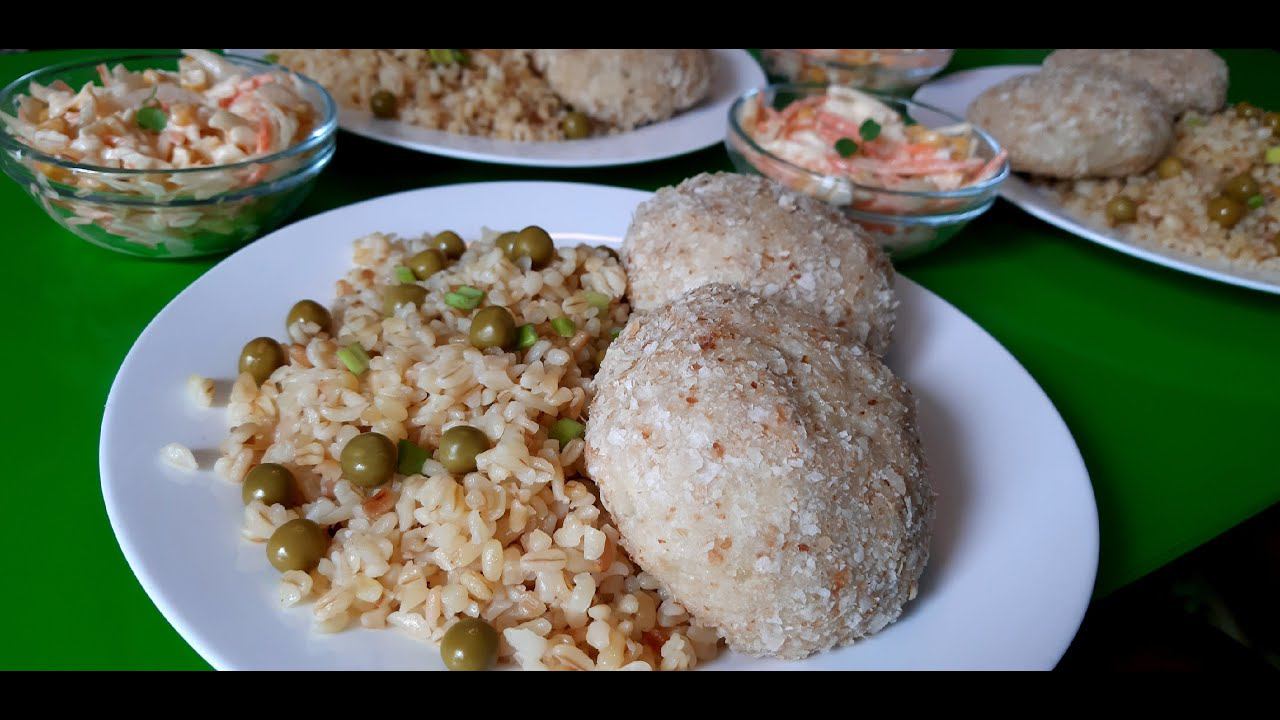 Котлеты "Молочные" с рассыпчатым гарниром. Вкусная идея для обеда или ужина. смотреть онлайн