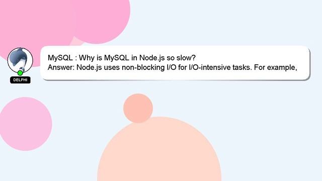 MySQL : Why is MySQL in Node.js so slow? смотреть онлайн