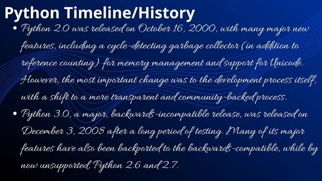 History and Features of Python смотреть онлайн