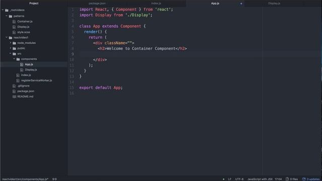 Basic React Starter Tutorial in es6 - 3 Containers and Display Components смотреть онлайн