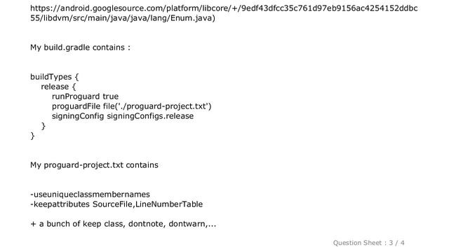 Android : Android release APK crash with java.lang.AssertionError: impossible in java.lang.Enum смотреть онлайн