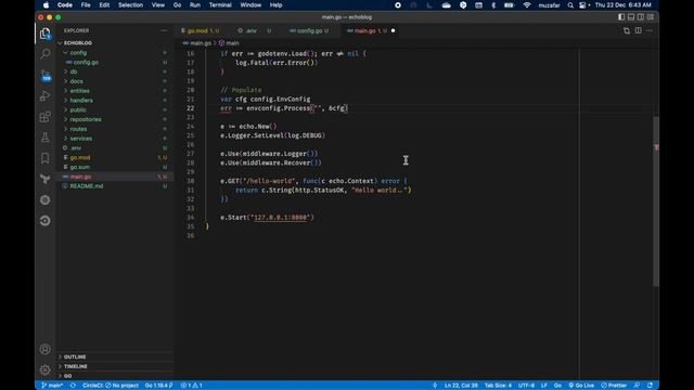 Building a Blog with Echo Framework | Config data смотреть онлайн