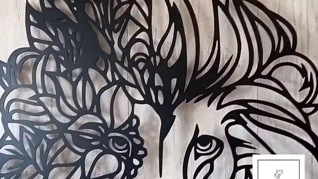 Панно настенное МиллиАрт Lion-flowers 120х80 см смотреть онлайн