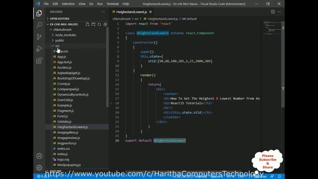 Find The Max Min Value In An Array ReactJS смотреть онлайн