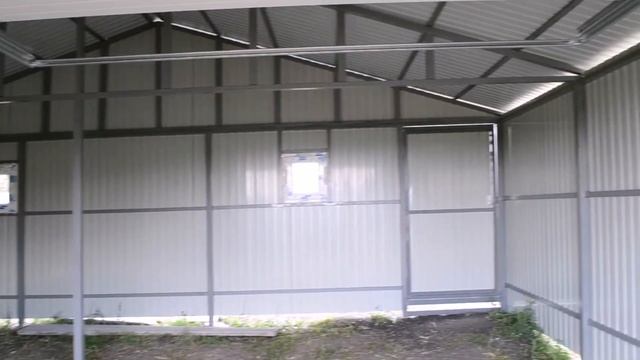Металлический гараж из профнастила смотреть онлайн