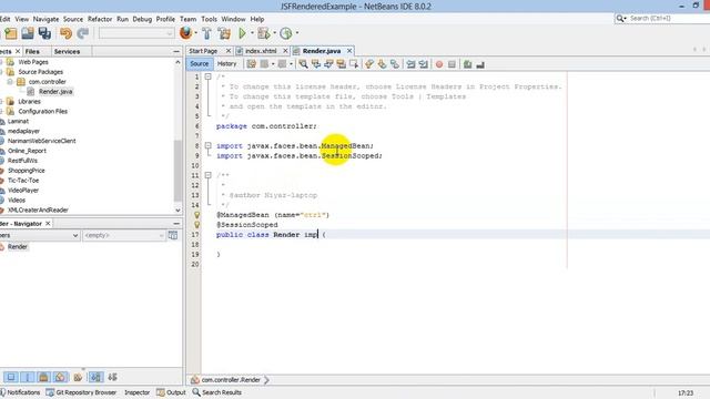 JSF 2.2 : Displaying UI Elements : h outputText and rendered смотреть онлайн