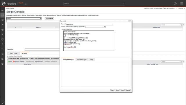 Foglight - Running a groovy script in the Script Console смотреть онлайн