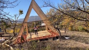Часть 3 возведение стен дома A-frame ( дом шалаш)