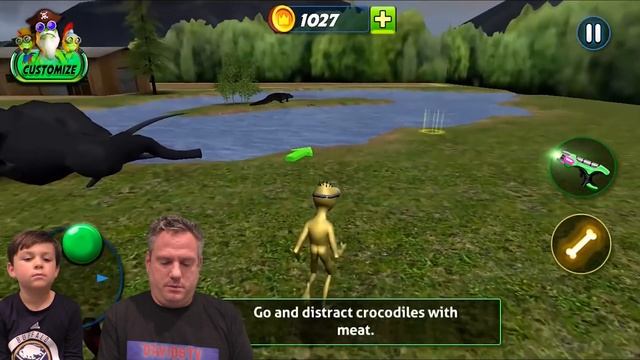 Scary Green Alien Grandpa Episode 1 Gameplay (Weird Funny Game) смотреть онлайн