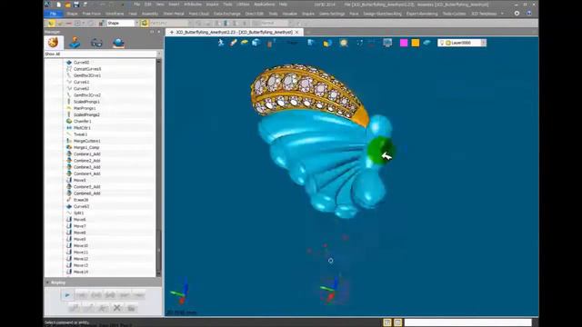 Jewelry CAD Dream: Butterfly Ring смотреть онлайн
