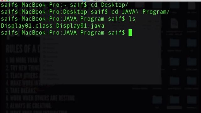 JAVA COMMAND TERMINAL | JAVA PROGRAM | TUTORIAL 1.1 | MAC смотреть онлайн