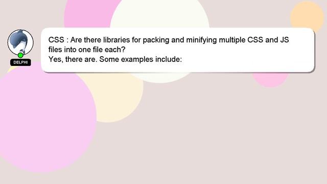 CSS : Are there libraries for packing and minifying multiple CSS and JS files into one file each? смотреть онлайн