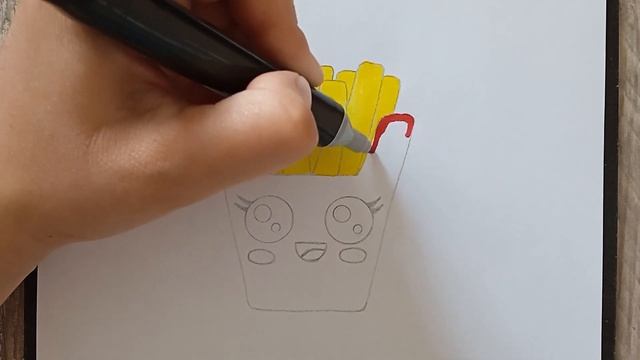 Как нарисовать картошку фри смотреть онлайн