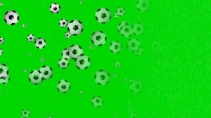 Футаж  Футбольные мячи. Хромакей. Анимация