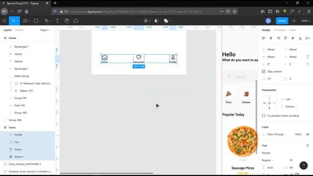 Food App Design in Figma - Speed Art смотреть онлайн