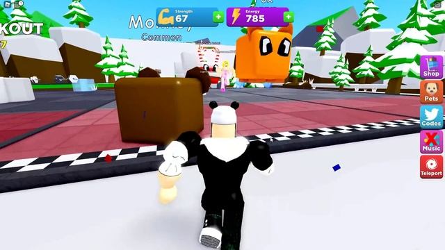 Bütün Eşyaları Çek ve Gücünü Göster!! - Panda ile Roblox Super Strong Simulator смотреть онлайн