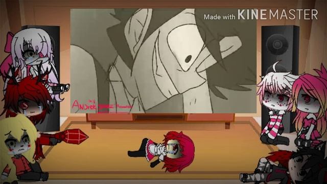 #vivziepop Hazbin Hotel reacting to Alastor's backstory смотреть онлайн