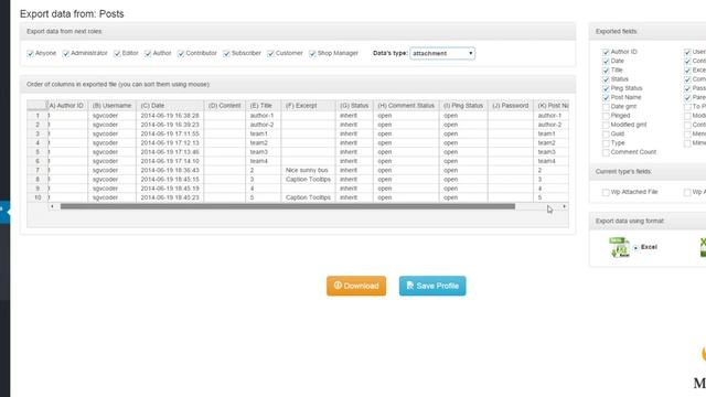 Export Wordpress Data to EXCEL or CSV file v2 0 3 смотреть онлайн