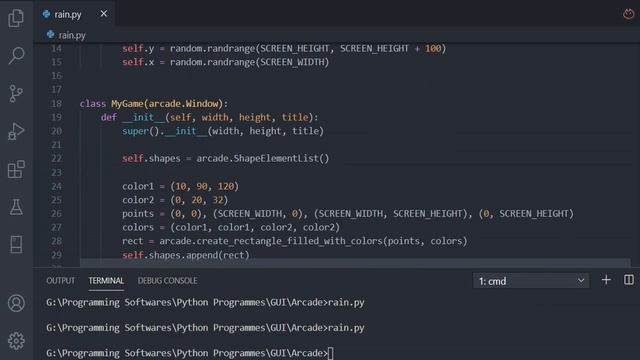 Rain Animation | Python | Background for GameDev смотреть онлайн