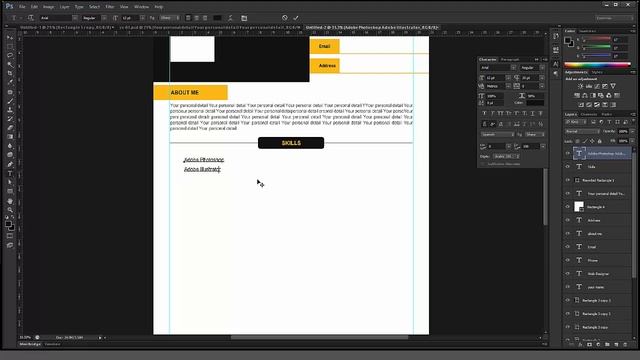 cv in Adobe Photoshop смотреть онлайн