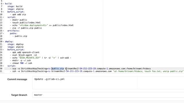 SSH connection to AWS from Gitlab CI смотреть онлайн