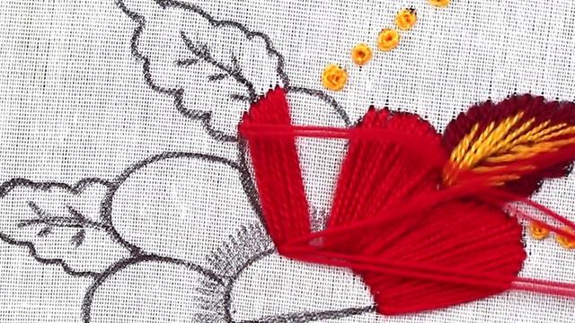 amazing Needle Point Art Embroidery for making a modern flower embroidery pattern, simple stitch смотреть онлайн