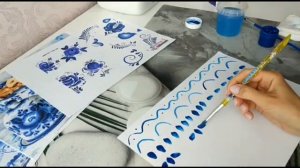 Рисование в старшей группе "Гжельские узоры" (воспитатель Шабанкина Л.С.)