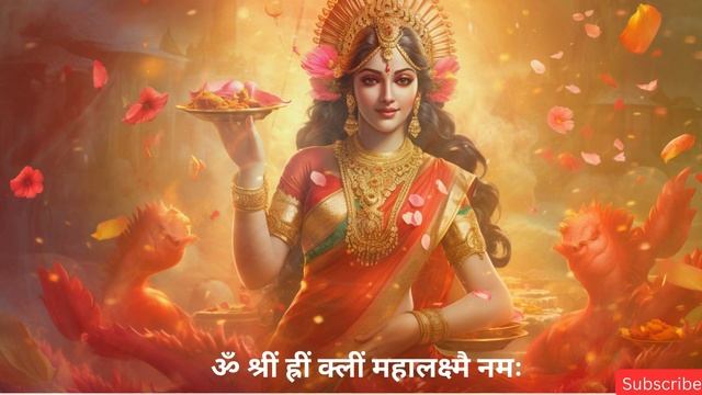 Mahalaxmi Mantra महालक्ष्मी मंत्र -108 Times - Om Shreem Hreem Kleem Mahalaxmi Namah