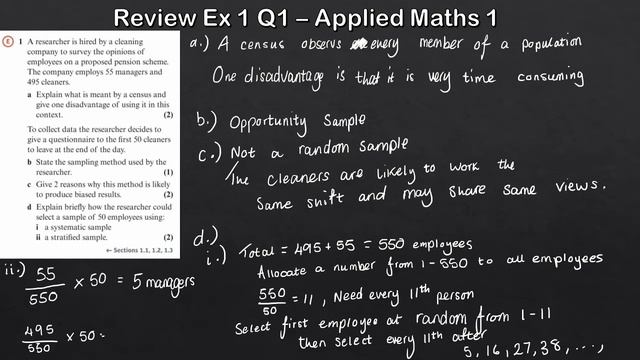 Edexcel A Level Maths Statistics 1 | Data Collection & Sampling смотреть онлайн