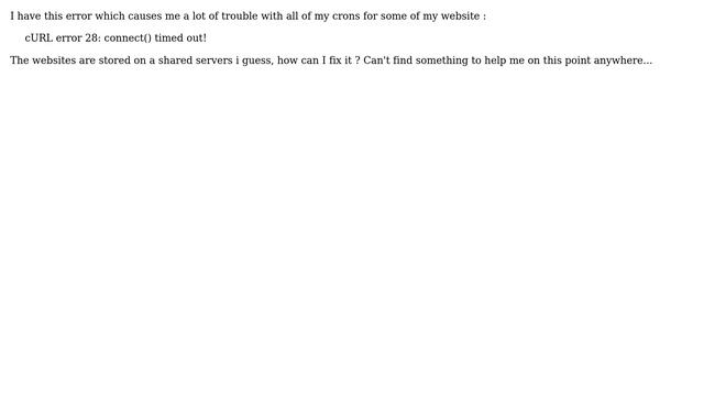 Wordpress: cURL error for cron смотреть онлайн