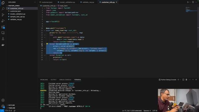 FastAPI Tutorial | FastAPI Course for Beginners | Data Validation | Fast API | Viswateja смотреть онлайн