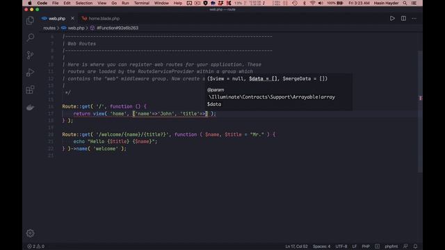 How to pass parameters to a named route from the blade file смотреть онлайн