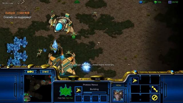 StarCraft: Remastered - Обучение протоссов. Урок 2. Планируем стандарт, играем от разведки. Часть 2 смотреть онлайн