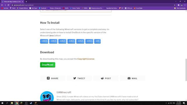 HOW TO INSTALL ONE BLOCK SKY BLOCK SURVIVAL! MINECRAFT JAVA EDITION 1.15 - 1.16.4 смотреть онлайн