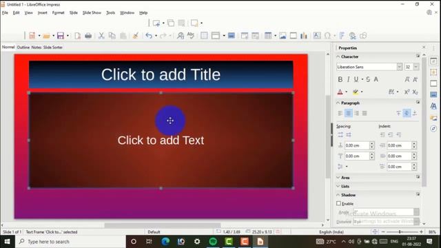 How to change Title and Text background color in libre office impress# With Text Animaiton.. смотреть онлайн