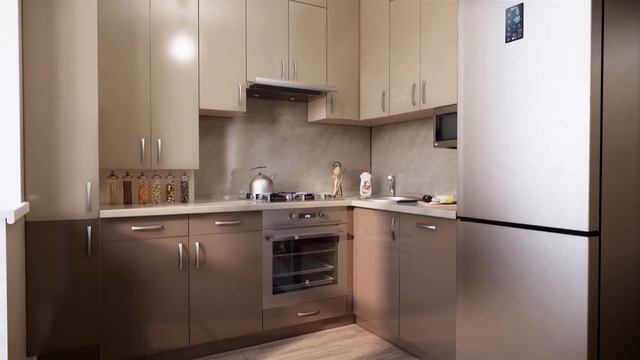 Угловая кухня, кофе с молоком и ваниль смотреть онлайн