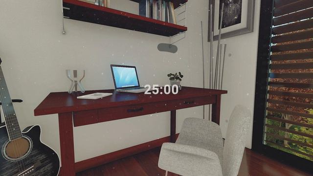 2 HOURS STUDY AMBIENCE｜Lofi Playlist｜Calm Playlist｜Pomodoro 25x5｜Countdown&Timer｜Study With Me