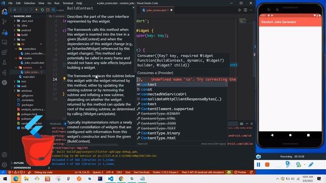 Random Joke Generator App In Flutter Provider - Flutter Rest API Integration - Flutter Provider смотреть онлайн