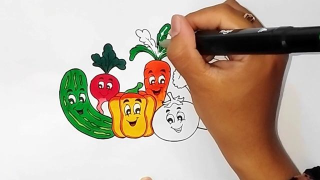Coloring For Kids Coloring Vegetables смотреть онлайн