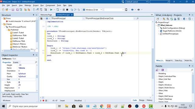 Como criar integração com whatsapp modo vcl #delphi #programação #software смотреть онлайн