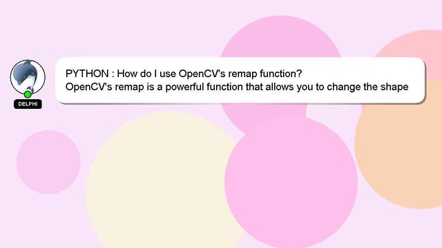 PYTHON : How do I use OpenCV's remap function? смотреть онлайн