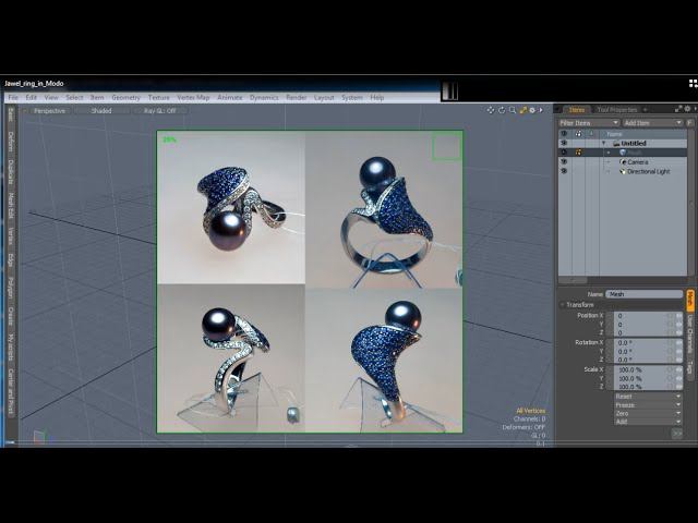 Jewelry Ring In Modo / Моделирование ювелирного кольца в Luxology Modo.
