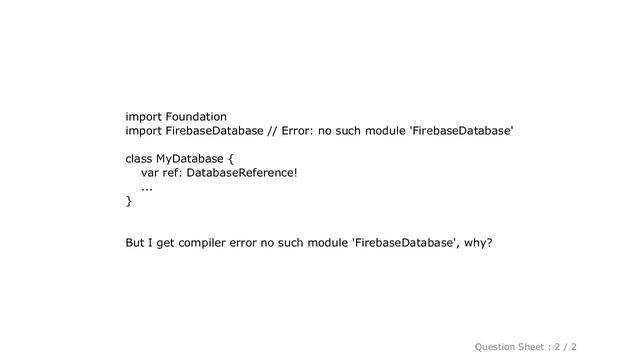 iOS : No such module 'FirebaseDatabase' смотреть онлайн