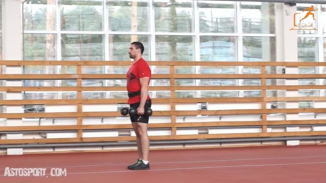 Ходьба выпадами с гантелями - 3 вариации. Качаем ноги смотреть онлайн